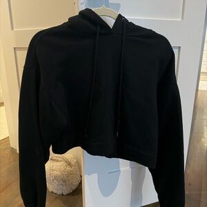 ALO Yoga Black Cropped Hoodie